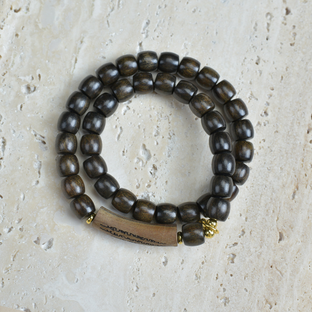 Shen Guibao 8x9mm 이중 원형 배럴 비드 하프 팔찌 모델