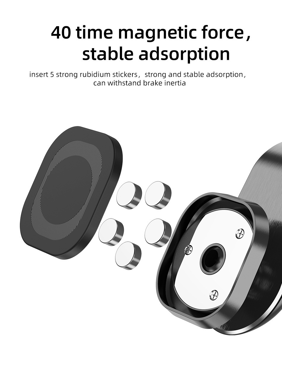 Creative new magnetic car mobile phone holder strong magnetic 7L navigation car air outlet mobile phone holder