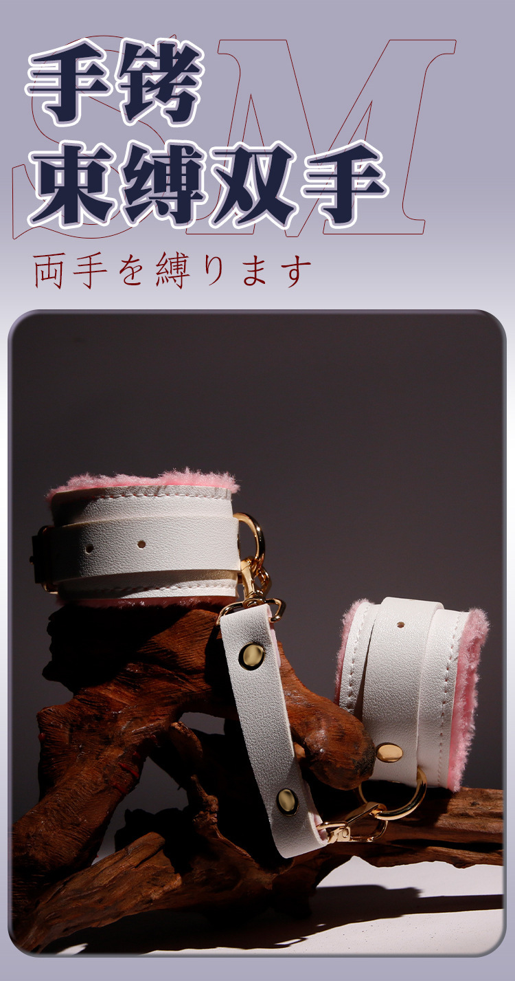 Sweet Cat-Themed Bondage Restraint Kit for Couples, Leather and Metal Adult Play Set — detail image 25