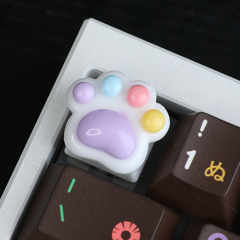 Cross-border hot-selling cat claw keycap personalized color keycap original design cute animal mechanical keycap