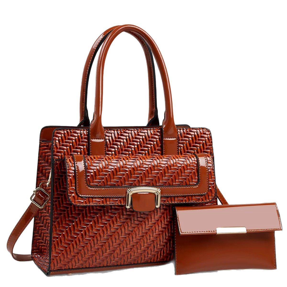 Dos piezas de paquete de diseño de rayas bolsos de mano de gran capacidad bolsos de hombro de transporte de ocio bolsos de mochilas transfronterizos