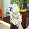 Applicable OPPO RENO6 4G mobile phone case new simple soft shell luxury, cute pure color trendy animation