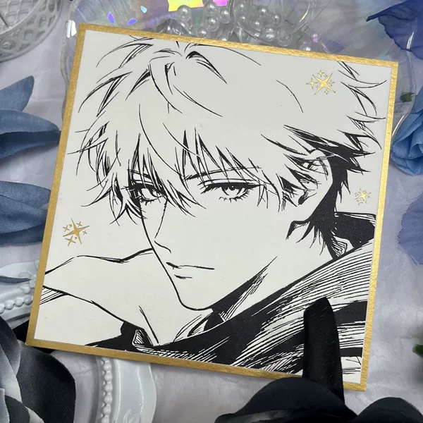Embossed printing on tissue paper, creative postcards, anime merchandise, 2D character cards, greeting cards, stamps, and ticket stubs customization
