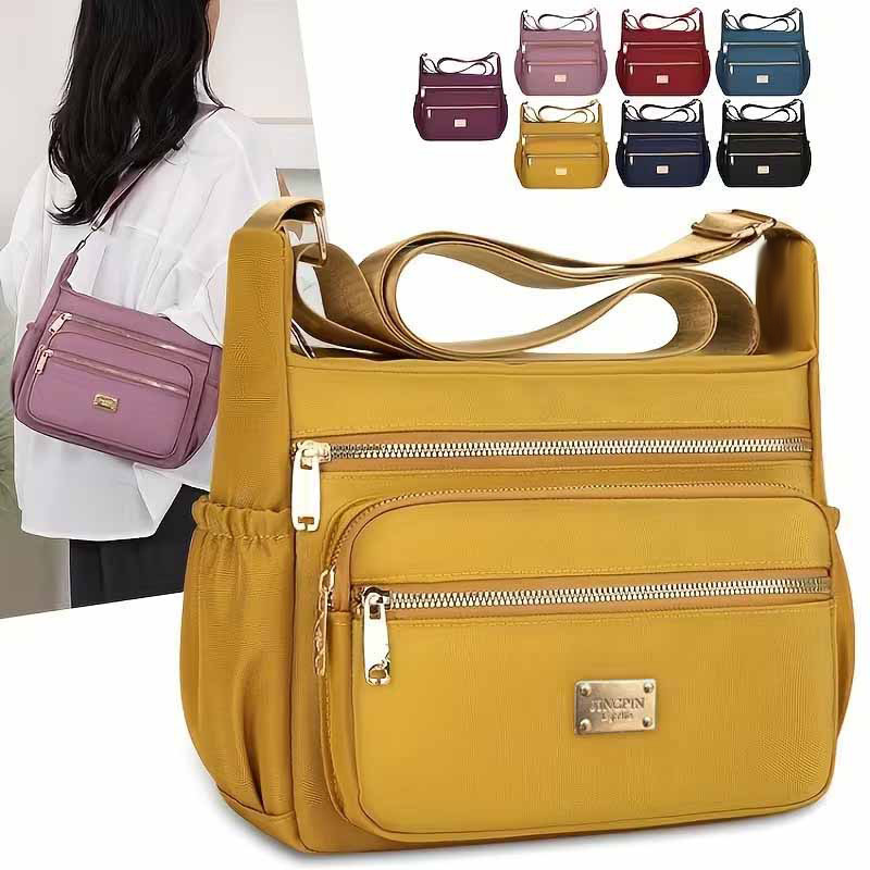 Cross-border new large-capacity crossbody bag for women, made of Oxford cloth, with multiple compartments for storage, a stylish shoulder bag suitable for commuting, and designed for middle-aged mothers Cross-border new large-capacity crossbody bag for women, made of Oxford cloth, with multiple compartments for storage, a stylish shoulder bag suitable for commuting, and designed for middle-aged mothers