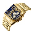 OULM Oul Rie New Men's quartz watch fashion watch D -large dial steel band multi -time zone luminous 9315