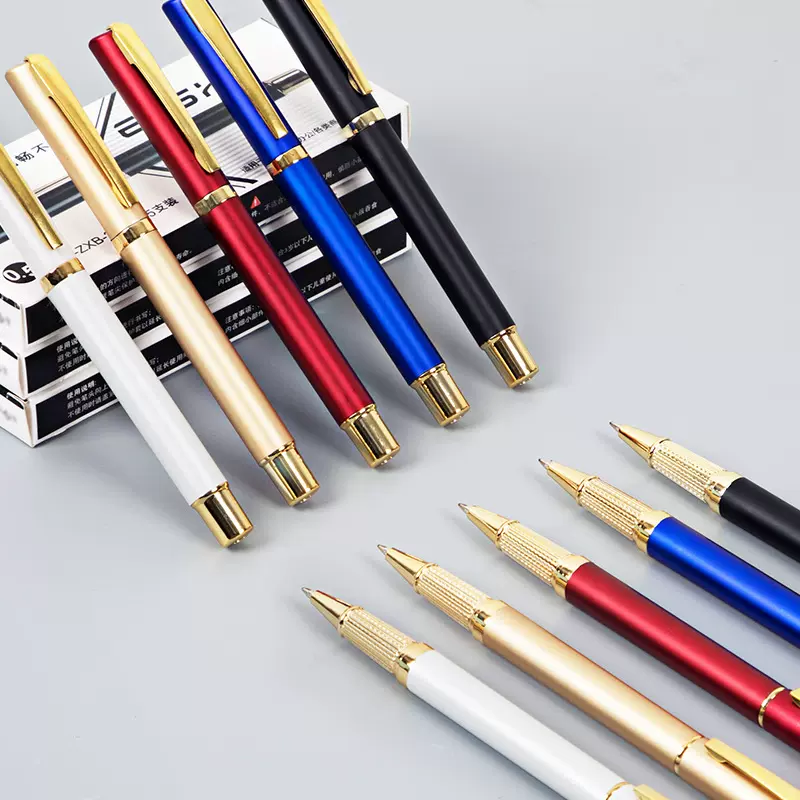 商务签字笔圆珠笔办公用笔水笔0.5MM黑金属中性笔广告定制