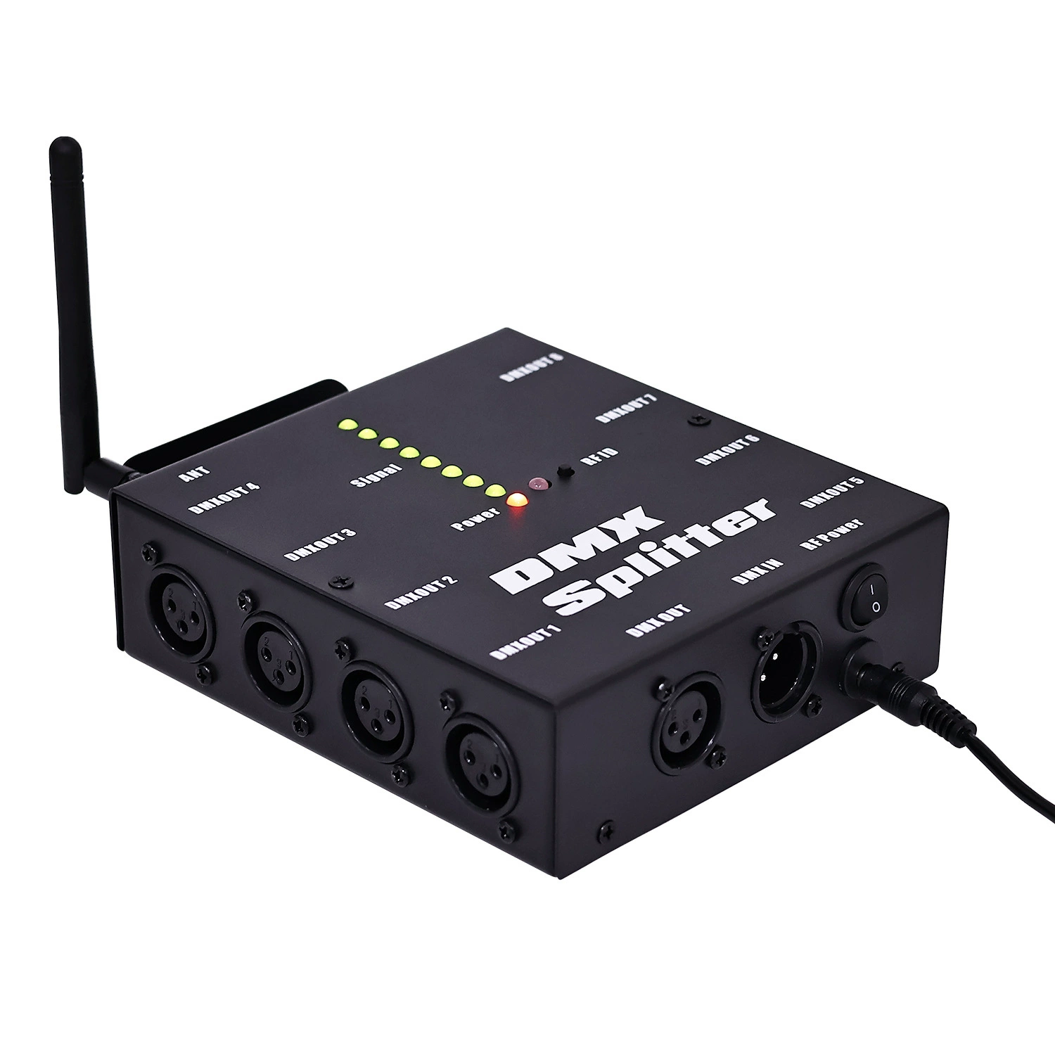 Популярный 8-канальный беспроводной DMX512 сплиттер, контроллер DMX для сцены, усилитель сигнала