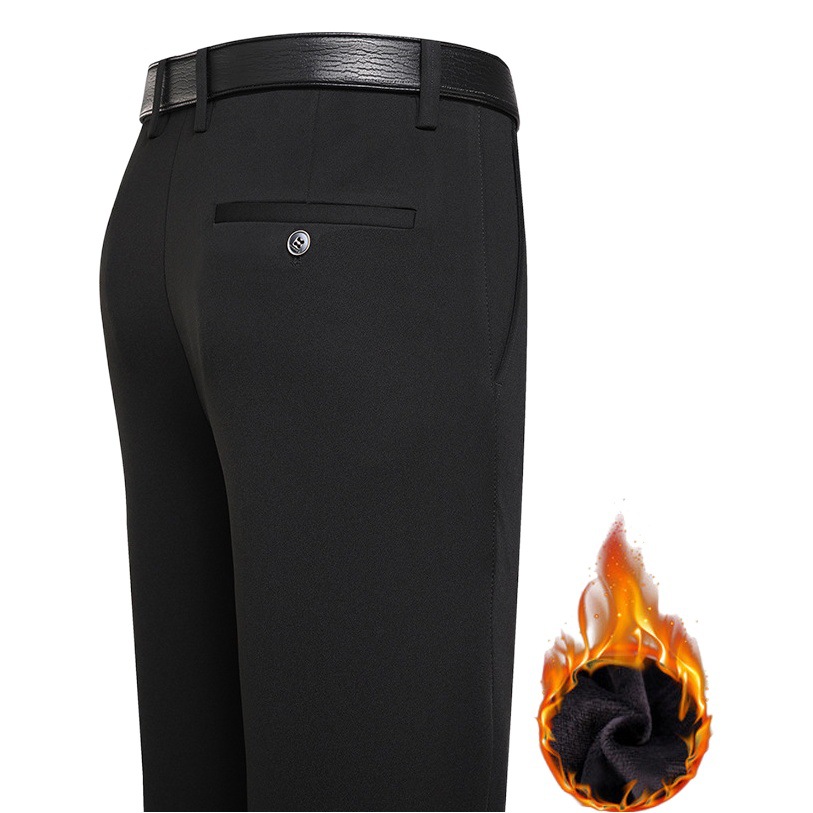 Verano en stock recto Four Seasons universal micro elástico de los hombres pantalones de traje casual de mediana edad y ancianos delgados gruesos Pantalones rectos de negocios al por mayor