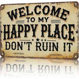 Vintage Metal Signs Vintage Metal Wall Sign "Welcome To