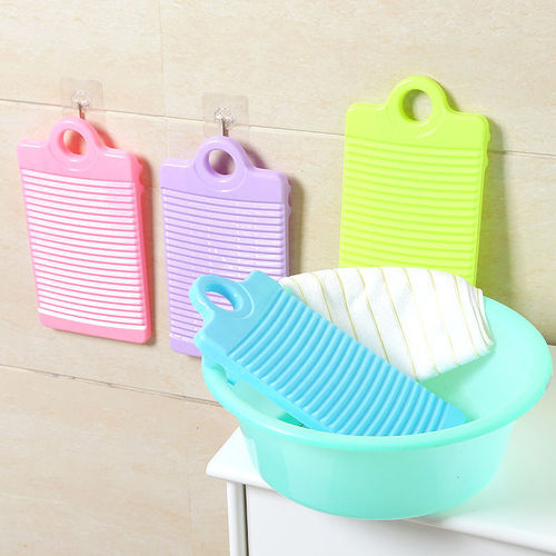 Plastic anti-slip mini small laundry board for home use, hand-held scrubbing board, thick handle scrub board, wholesale