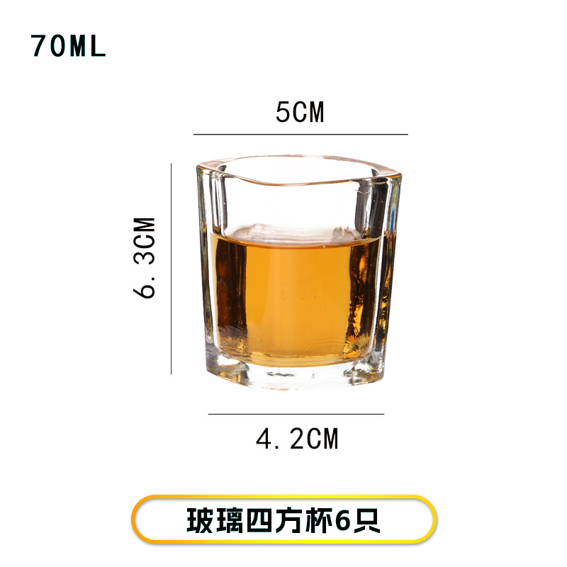 Glass Liquor Stand Set 6 tazas pequeñas de vino extranjero acrílico barra limpia KTV Whisky Stand