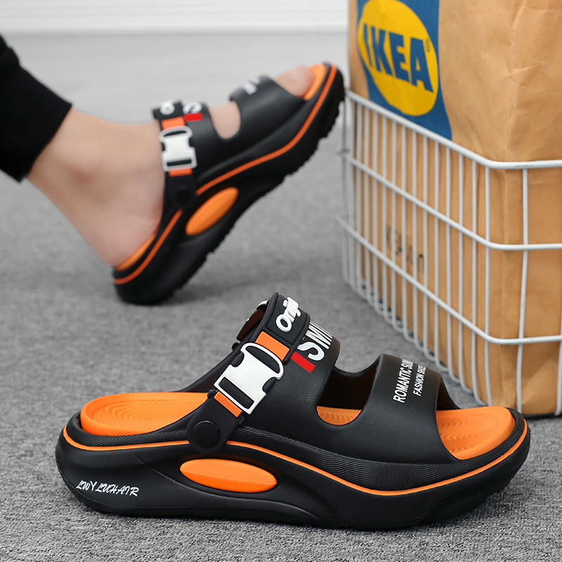 Sandalias hombres 2025 zapatos con agujeros de verano casual plataforma sandalias y zapatillas de playa de doble uso para hombres sandalias deportivas