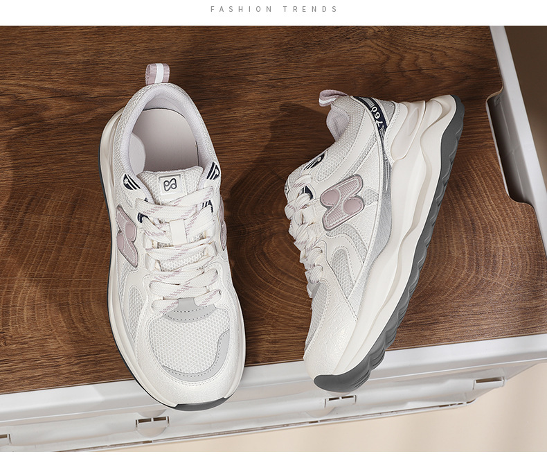 Giày sneaker nữ chạy bộ mesh thoáng khí đế mềm mẫu mới xuân hè 2025 — Trà sữa JST 7055, JST 7055 màu xám, JST 7097 m đen, JST 7036 màu đỏ chi tiết 15