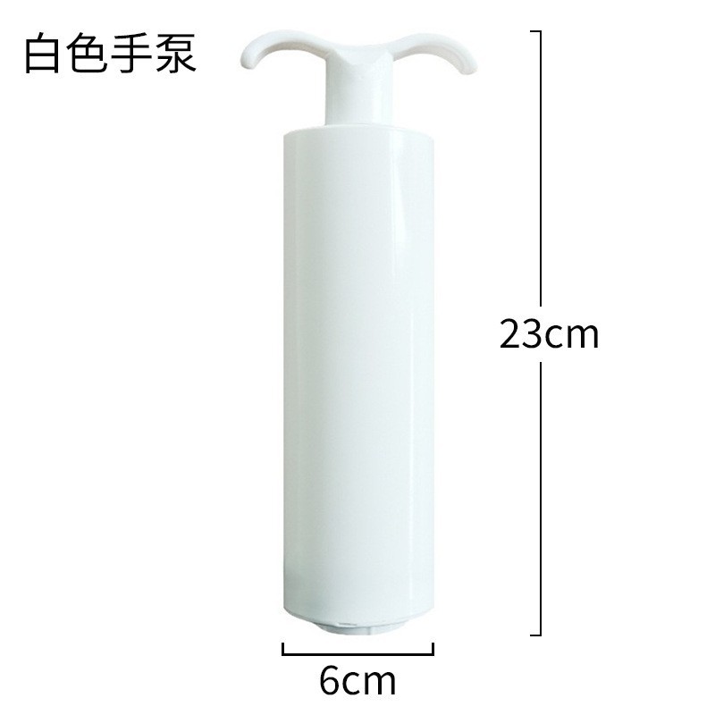 White manual pump pump