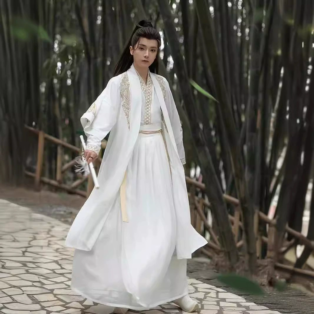 Оригинальный мужской костюм династии Хань, новинка 2025 года [Fuguang], династия Сун, древний костюм династии Хань, книга рыцаря, студенческий красивый весенне-осенний костюм