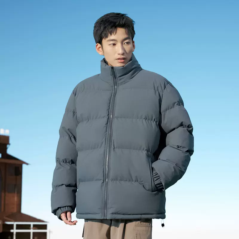 男士外套夹克男加厚保暖棉服中青年宽松百搭立领御寒保暖棉袄外衣