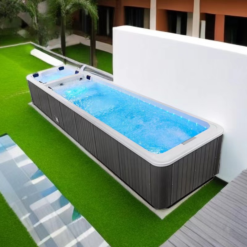 AOWO 6.3m bañera de hidromasaje al aire libre gran piscina multiplaza piscina infinita jardín piscina