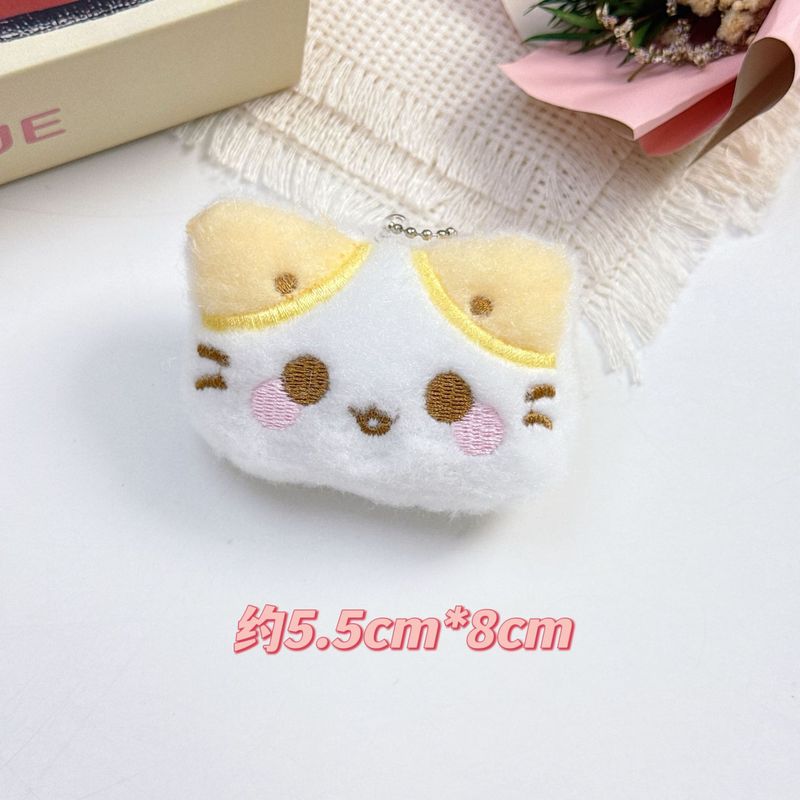 可爱猫咪毛绒配饰表情小猫吱吱叫挂件钥匙扣胸针发饰配饰服装辅料|undefined