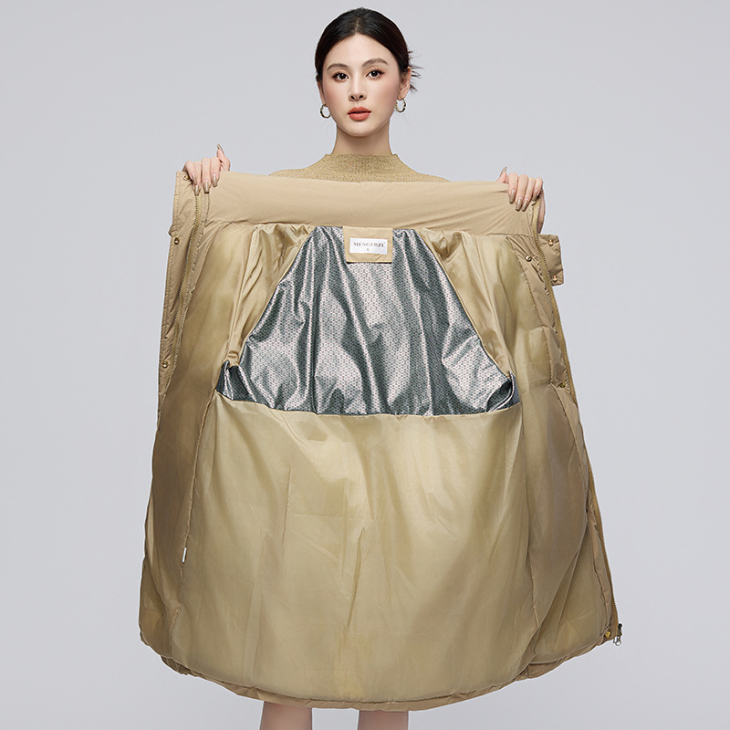 2025 nueva mujer ropa de algodón calentada de moda de invierno de moda suelta delgada chaqueta de algodón al por mayor de la moda image 8