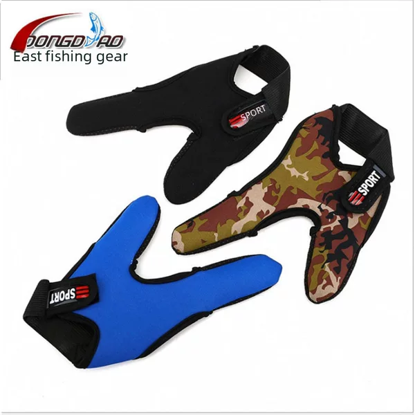 Manufacturers supply double-finger throwing rod control line fishing gloves throwing rock fishing single-finger gloves non-slip two-finger gloves