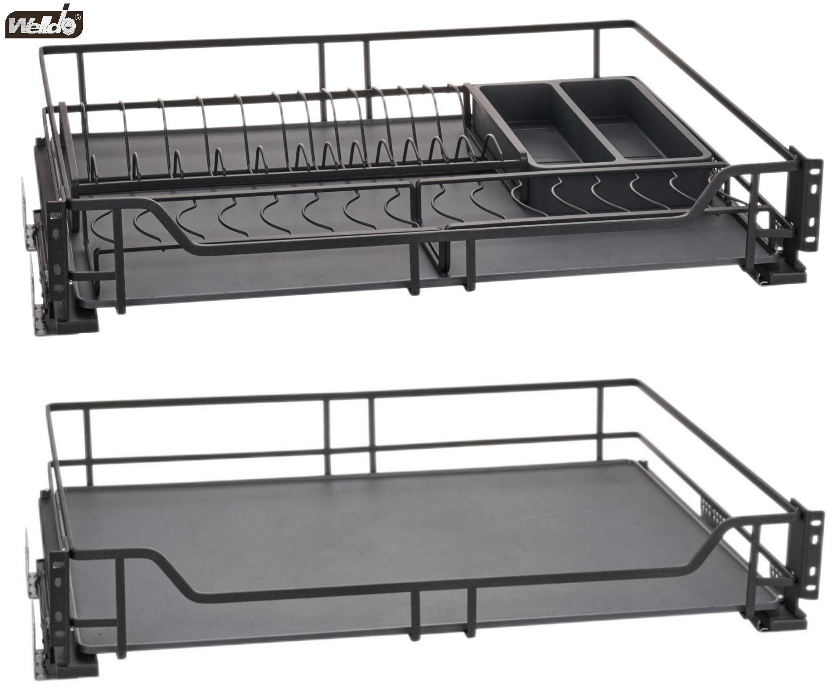 Welldo纬东 厨房地柜炉台拉篮橱柜抽屉式炉台拉篮碗碟拉篮平拉篮