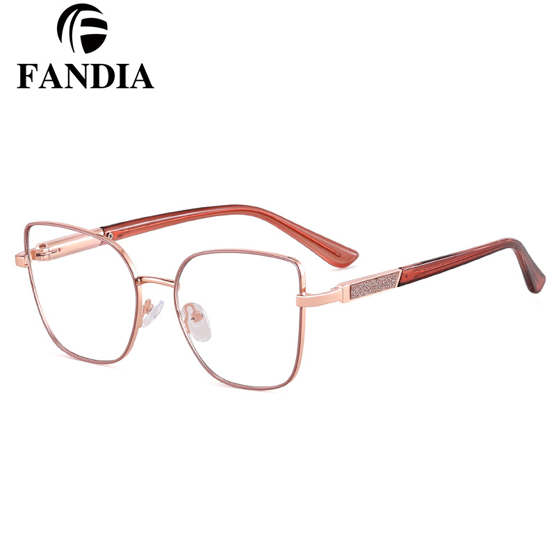 81528 Montura de gafas delgada y liviana personalizada Montura de gafas de metal Gafas anti-azul Montura de gafas de estiramiento facial Libro rojo pequeño Venta caliente