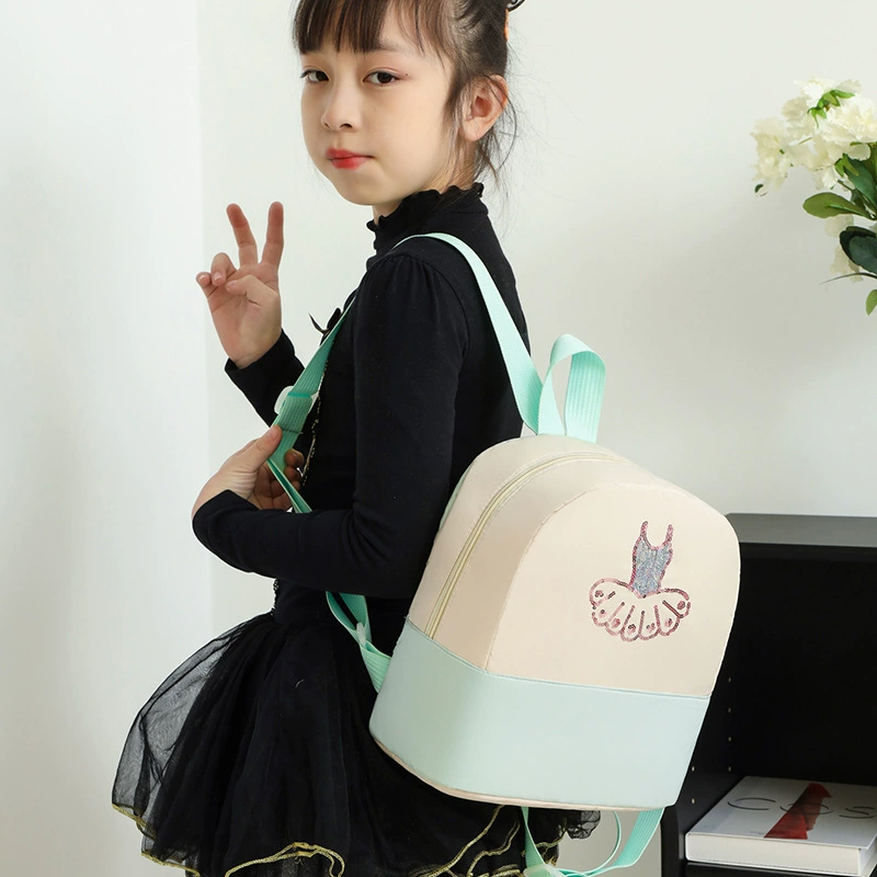 Children's dancing backpack, cartoon shoulder bag, storage system, nail sequins, nail decoration, worn on the shoulder