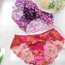 RJ日单原单性感舒适纯欲三角裤镂空日系少女蕾丝甜低腰女士内裤