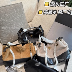 香奶奶新款25a麂皮棕色hobo腋下包25bag托特包女大容量包辽宁南台