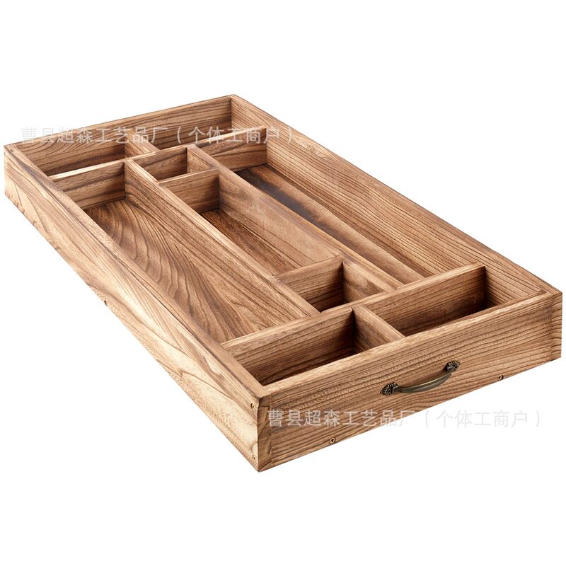 Cross Border Wooden Outdoor Picnic Tray Marshmallow Cookie Tray Box Party Deli Tray Bar Wooden Tray