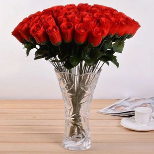 Simulated silk flower rose buds, simulated flower bouquet, single rose, simulated flower arrangement, flower branch, flower