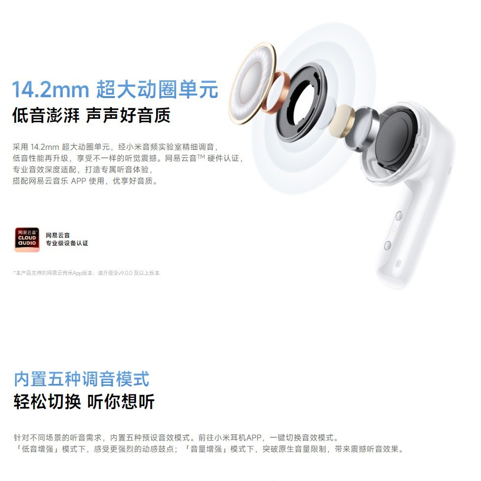Auriculares inalámbricos Bluetooth Xiaomi RedmiBuds6 Vibration Edition Auriculares Redmi Auriculares con cancelación de ruido de llamada semi-en el oído