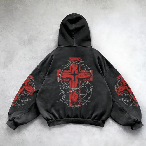 2024 Spring and Autumn Hot Sale Retro Skull Pattern 3D Print Hooded Sweatshirt for Men and Women Trendy Pullover Hoodie