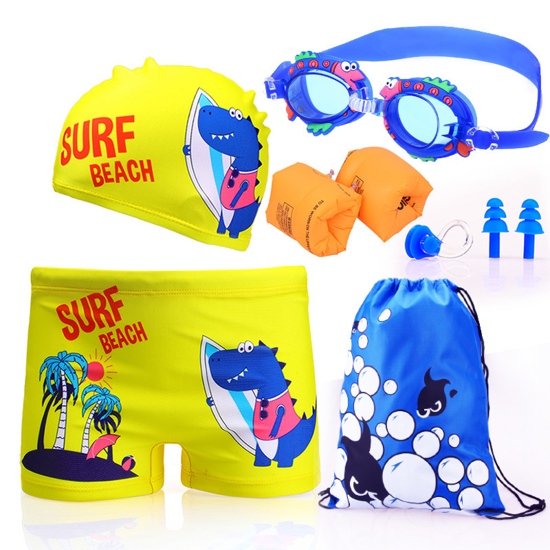 Pantalones de baño para niños, niños, niños, trajes de baño para niños, gorras de baño, gafas de baño para niños, comercio exterior