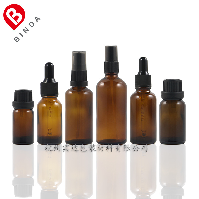 棕色避光玻璃分装瓶化妆品喷雾刻度滴管瓶细雾乳液瓶纯露补水精油