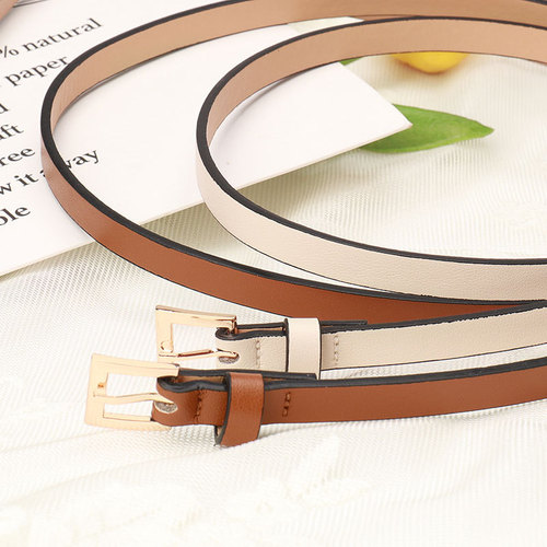 Spring and Summer 1.0 Fine Waist Women's Versatile Dress PU Ladies Belt Multiple Colors Match Suit Jacket Decorative Belt