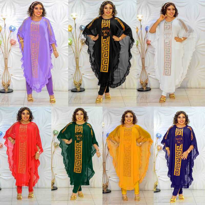 Plus Size Women's Chiffon Shirt, Mid-Length Robe, Women's Suit, Base Shirt, Top, Dress, Women's Clothing