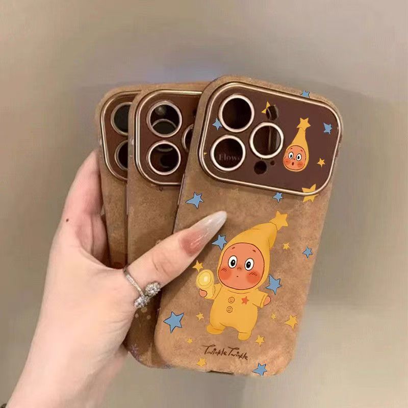 Flashlight Star Man Suitable for Apple 17Promax Mobile Phone Case New Iphone16 High-End All-Inclusive Lens Autumn and Winter