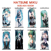 初音未来miku公主殿下二次元布艺挂画海报 动漫卷轴壁画日式挂画