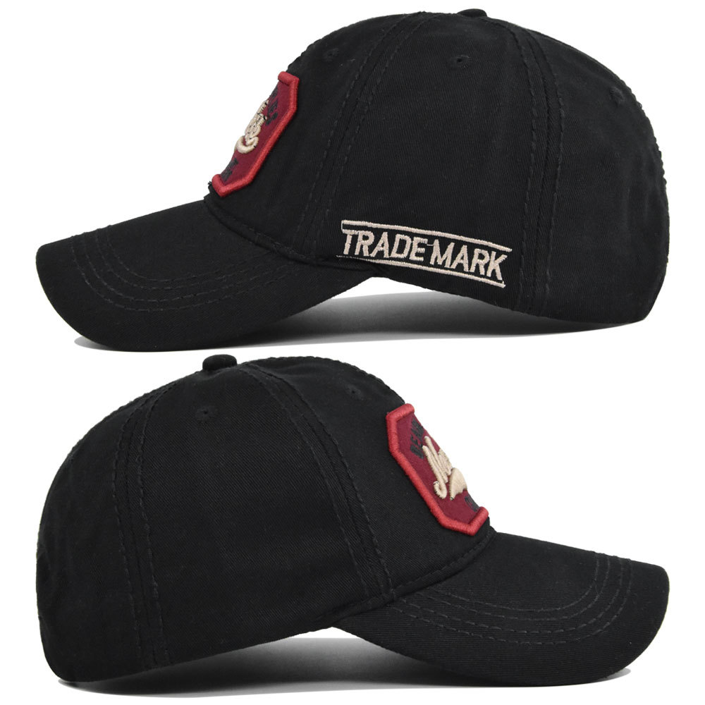 Baseballmütze mit 3D-Stickerei und Entenzunge, New York Washed, für Herren und Damen_voghion.com