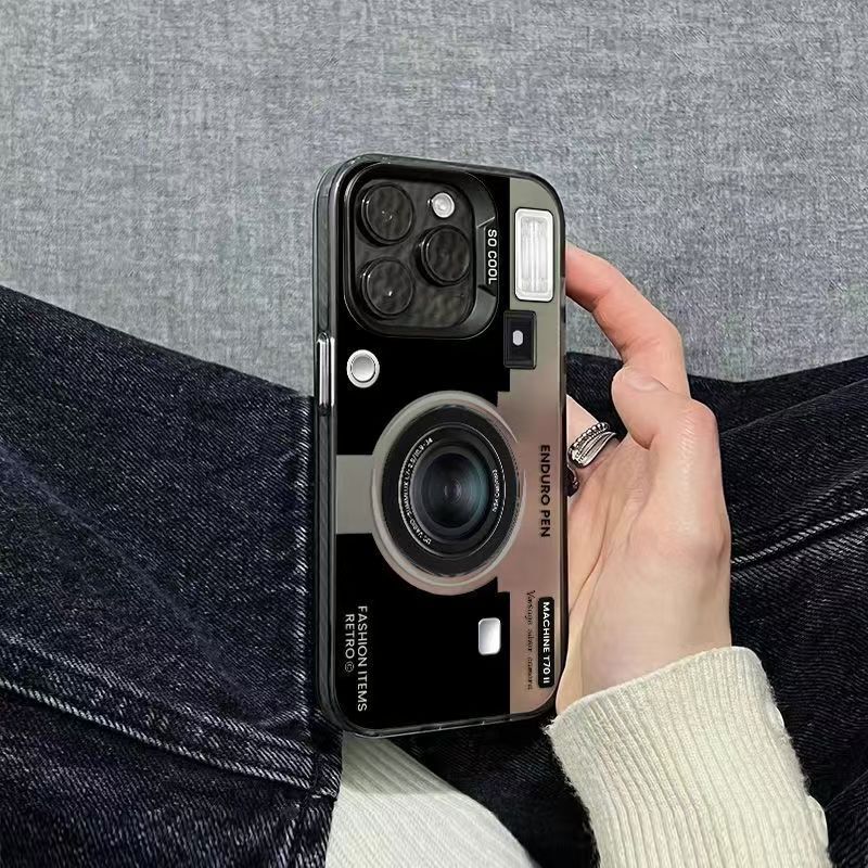Creative camera for Apple 16Pro phone case iPhone15Promax new 14 advanced 13Pro retro