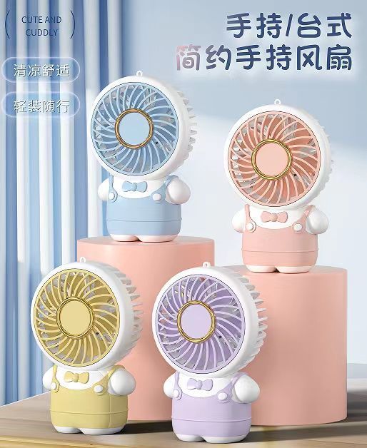 2024起爆カラーランプ果物ミニファンデスクトップ携帯電話スタンド小ファン夏携帯手持ちファン|undefined