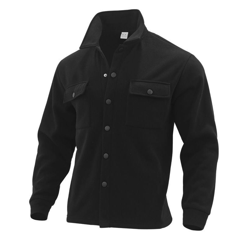 Men's clothing Spring and Autumn casual men's velvet lapel top single breasted solid color slim jacket outer_voghion.com