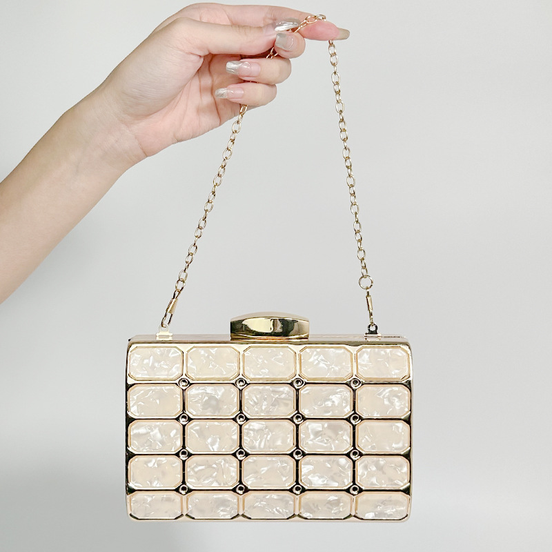Acrylic Material Arylic Geometric Square Evening Bags