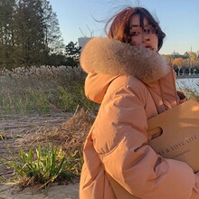 绒真毛领新款羽绒服女中长款小个子韩版加厚冬季外套