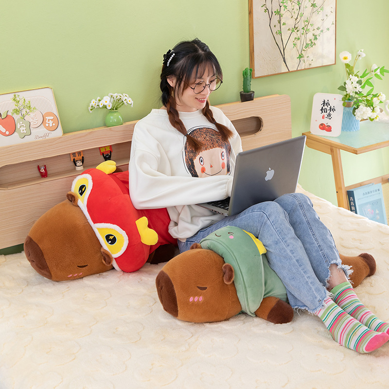新しい変身カピバラぬいぐるみカピバラロング枕女の子ベッド枕ギフト卸売|undefined