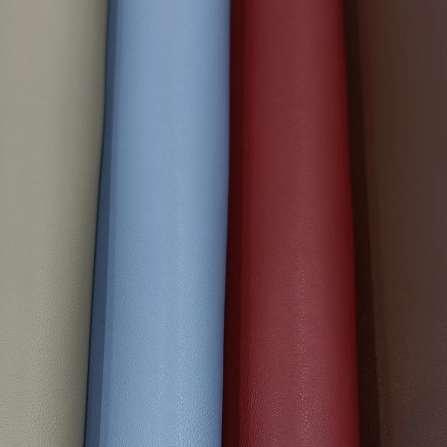 热销现货环保1.7mm仿真皮料纳帕纹半PU皮革面料手袋皮带鞋材箱包