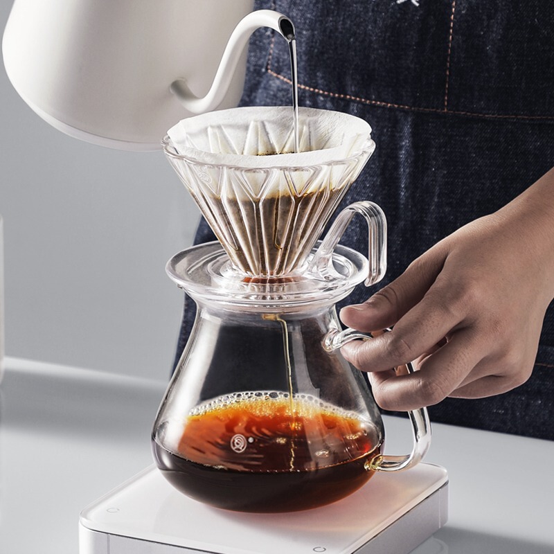 Hero Hero glass hand coffee pot heating high temperature resistant household commercial cold water bottle coffee sharing pot