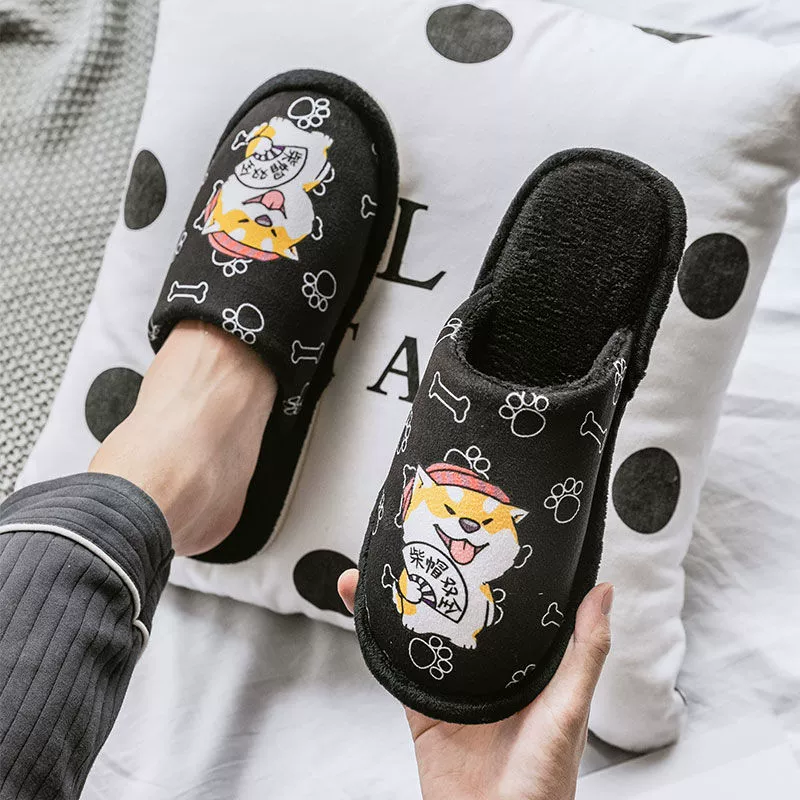 Хлопковые тапочки мужские осенние и зимние домашние дома