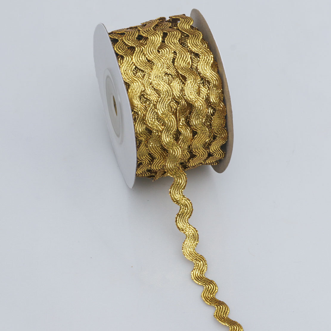 Cinturón curvo de onda de oro y plata de color de 5mm con borde S de onda de agua y borde creciente con cinta de encaje de joyería de ropa de bricolaje hecha a mano